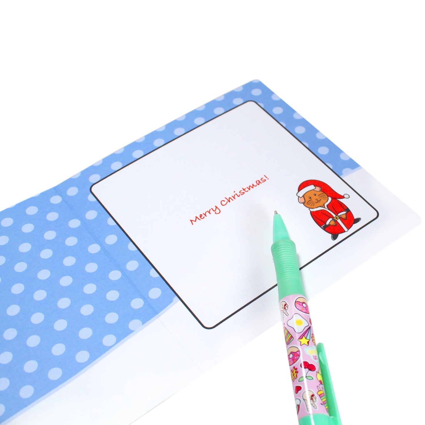 Santa Piggy - Guinea Pig Christmas Card