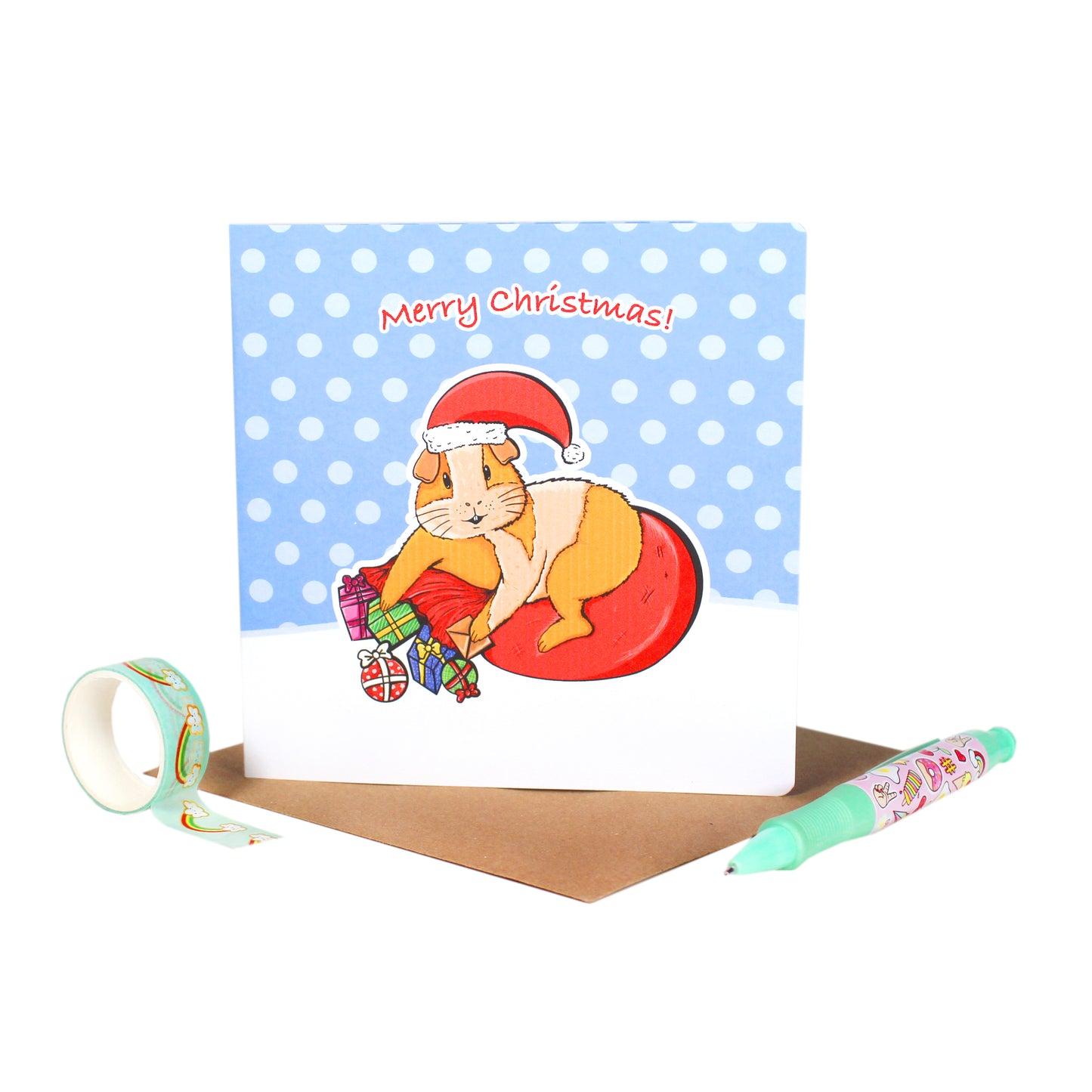 Pack Of 7 Guinea Pig Christmas Cards