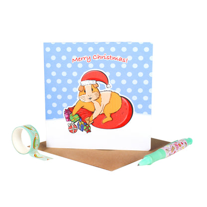 Pack Of 7 Guinea Pig Christmas Cards