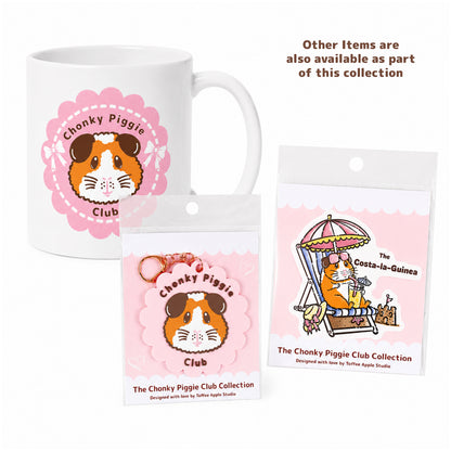 Stay Hydrated Guinea Pig Vinyl Sticker - White