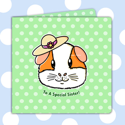 Sister Guinea Pig Card