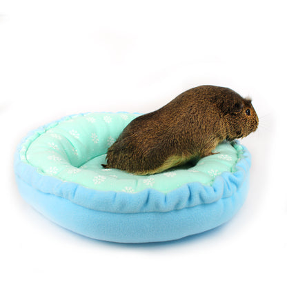 Mint Frost Snowflake Doughnut Bed for Guinea Pigs