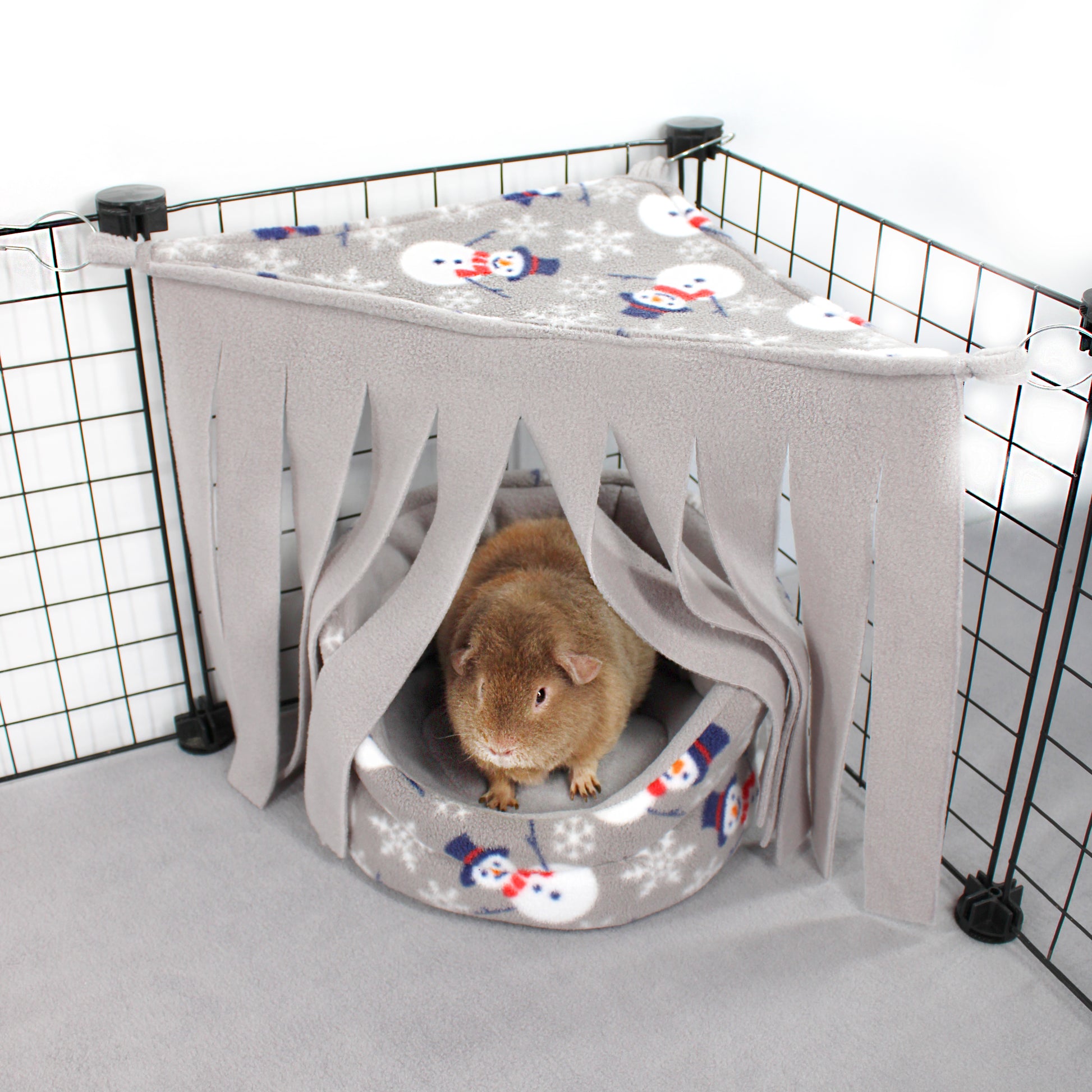 Pet hammock with a small animal inside in a pet cage
