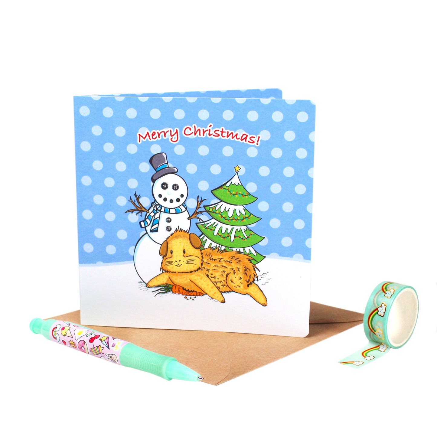 Pack Of 7 Guinea Pig Christmas Cards
