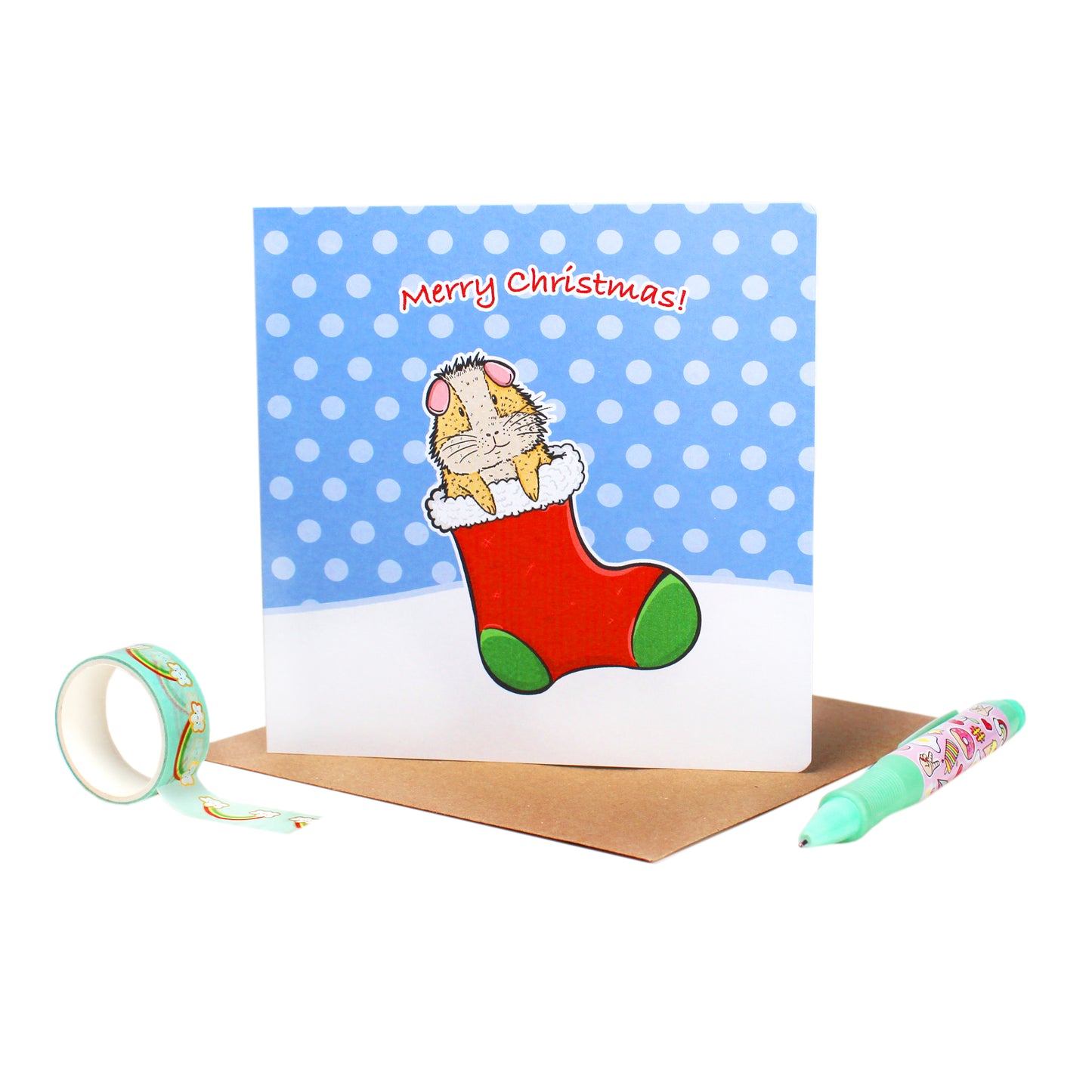 Pack Of 7 Guinea Pig Christmas Cards