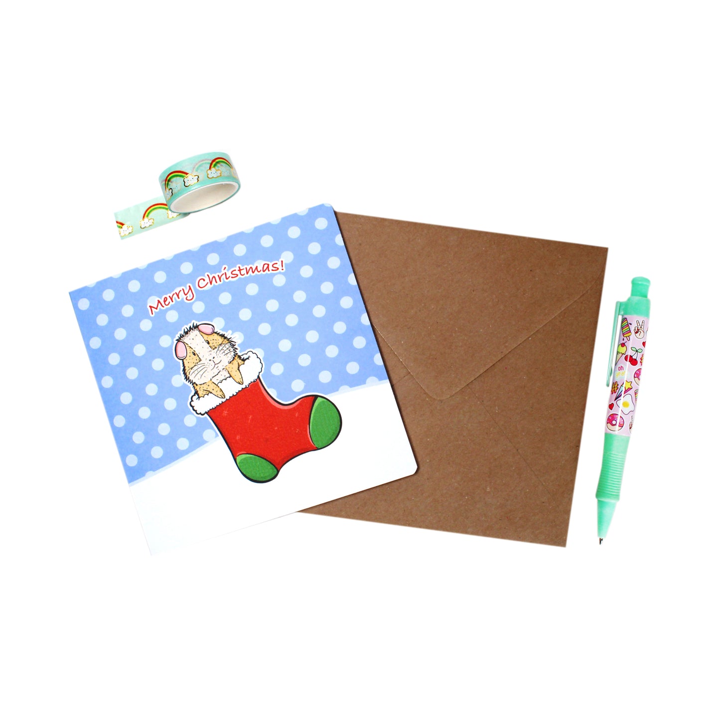 Pack Of 7 Guinea Pig Christmas Cards