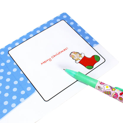 Guinea Pig In Christmas Stocking Greetings Card