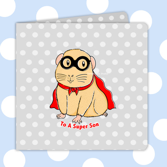 Guinea Pig Themed Son Birthday Card