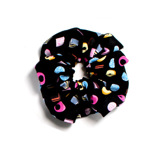 Liquorice Allsorts Hair Scrunchies, close up of the regular scrunchy