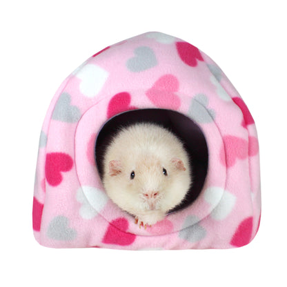  Pastel Hearts Guinea Pig Accessory Set, front view of the hidey house with guinea pig