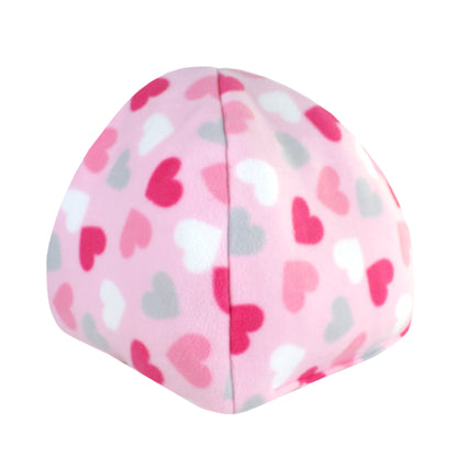  Pastel Hearts Guinea Pig Accessory Set, rear view of the hide house