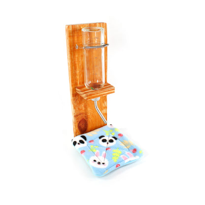 Blue Panda Bear Water Bottle Drip Pads