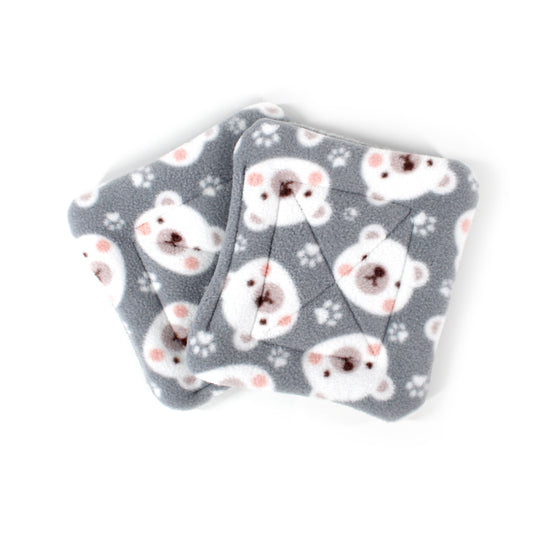 Grey Polar Bear Water Bottle Drip Pads for Small Animals
