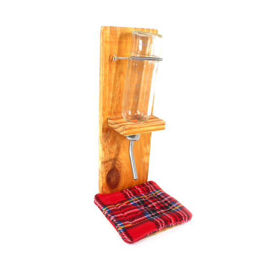 Red Tartan Water Bottle Drip Pads