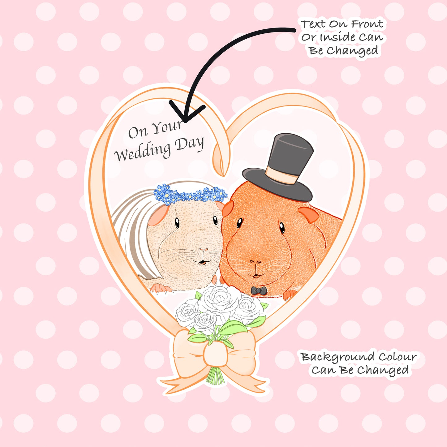 Squeak Couple Guinea Pig Wedding Card