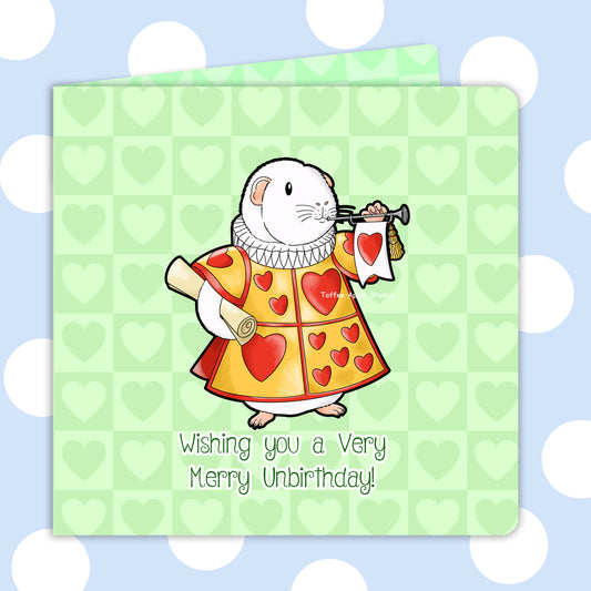 Guinea Pig Blowing a Trumpet Birthday Card