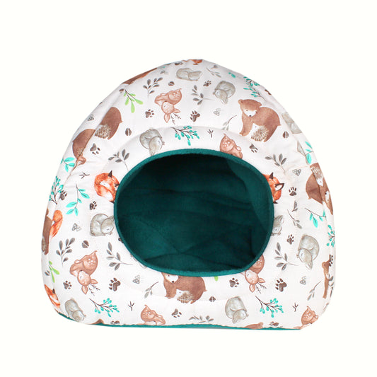 Woodlands Hidey House For Guinea Pigs, front view of the hideaway
