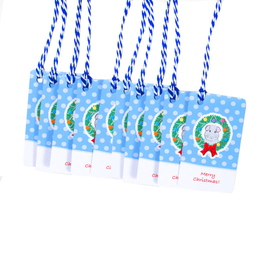 Guinea Pig In Wreath Set Of 10 Gift Tags