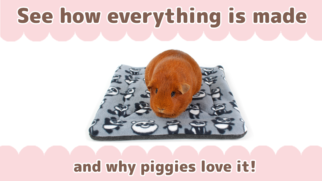 Load video: Step into our workshop and witness what goes into our fleece guinea pig accessories